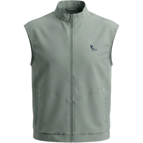 Sunderland of Scotland Mens Golf Vest Sage Green Full Zip WCC 1927 Large USA - product listing photo