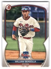 William Bergolla 2023 Bowman Baseball #BP-67 Philadelphia Phillies Prospects