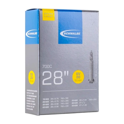 Schwalbe Chambre Vélo SV20 700 x 18-25C Noir 50 mm Presta - Photo 1/4