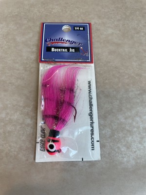 Challenger Bucktail Jig Hook 1/4 oz Pink
