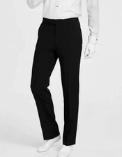 Nautica Men's Black Modern-Fit Stretch Nested Tuxedo Suit Pants Size 30W