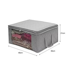Large Capacity Clothing Storage Box Folding Non Woven Fabric Quilts Clothes Orga