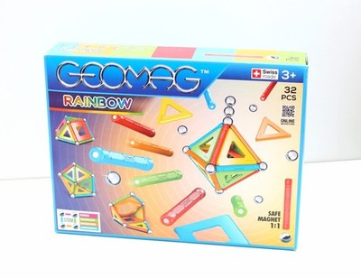 Geomag - Rainbow 32 pcs - Save Magnet - Swiss Made - Kinderspielzeug Ab 3+ (Neu)