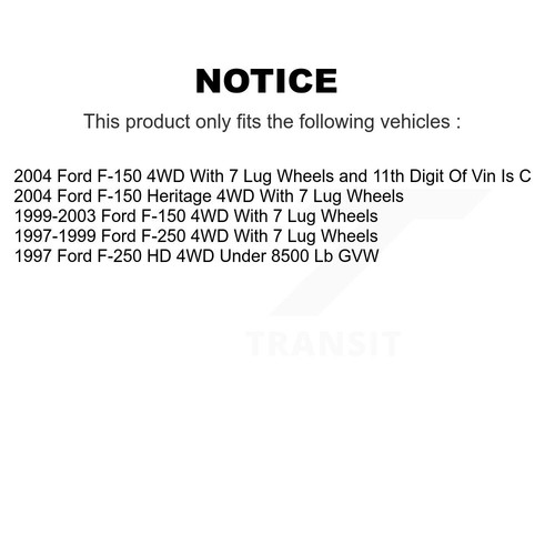 Front Disc Brake Rotors Pair For Ford F-150 F-250 HD Heritage 4WD K8-100144 - Picture 2 of 8