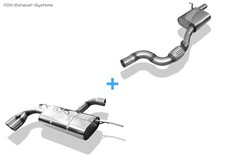  Edelstahl Komplettanlage Audi A3 8V Sportback 1.8 2.0l TFSI quattro 2x80mm