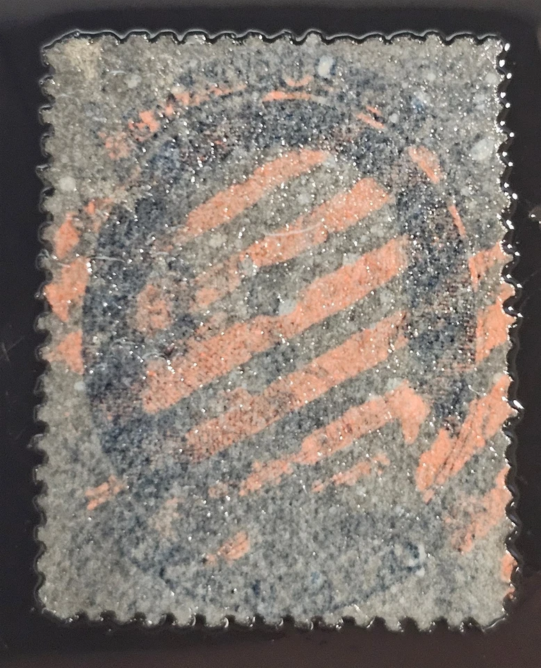 UNITED STATES 19th Century Selections: Scott #24 1c Blue RED Cancel 1857 CV$55+ - Image 2 of 2