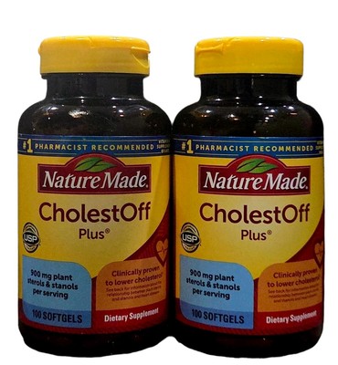2X Nature Made Cholestoff Plus Dietary Supplement 100 Softgels Each Exp 12/2026+