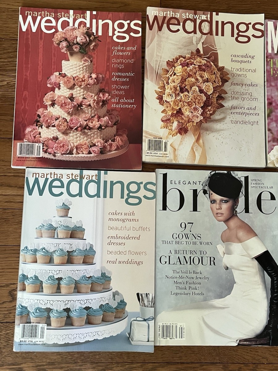 Vintage 2002 2003 MARTHA STEWART Weddings Magazines + 2003 Modern