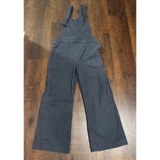 Patagonia Stand Up Overalls Womens 2 Grey Organic Cotton Wide Leg Canvas 56565