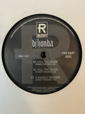 12'' Record Single LP - DJ HONDA Kill the Noize 5 Deadly Venoms Out for the Cash 