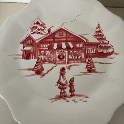 食器 S o LD 4-🎄Sur La Table Snowy Lane Appetizer Plates 7