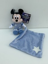 Disney Baby Mickey Mouse Glow in the Dark Comforter Blanket Plush Toy BNWT