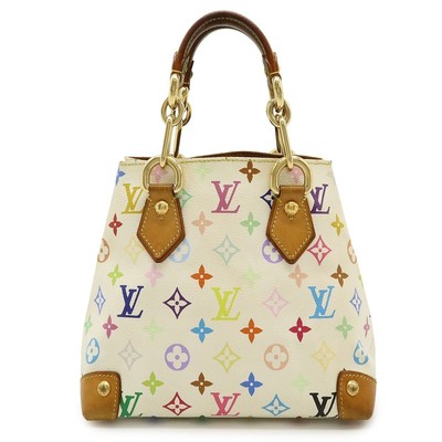 LOUIS VUITTON Handtasche Monogram Multicolor Audra M40047 Blanc Weiß Gebraucht