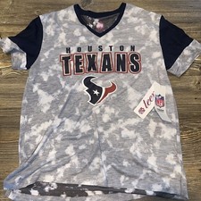 Houston Texans Teens Juniors Med Short Sleeve Shirt. Gray. Authentic. $27.99.B