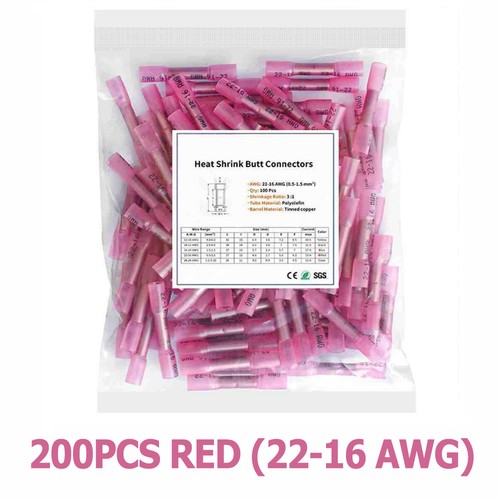 Heat Shrink Connectors-200PCS Boxed 3:1 Waterproof Assortment 3 Colors Free Ship - Picture 31 of 45
