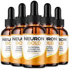 (5 Pack) Neuron Gold Drops Advanced Brain Health Support, NeuronGold 150 Serving