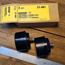 Nos Stanley 57-881 Large Double Soft Face Replacement Hammer Heads 2 Green