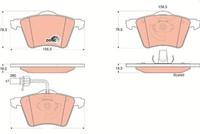 TRW Bremsbelagsatz, Scheibenbremse Vorderachse U.A. FüR Ford, Seat, VW
