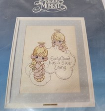NIP Precious Moments Silver Lining Longpoint Picture Kit By Paragon Needle Craft