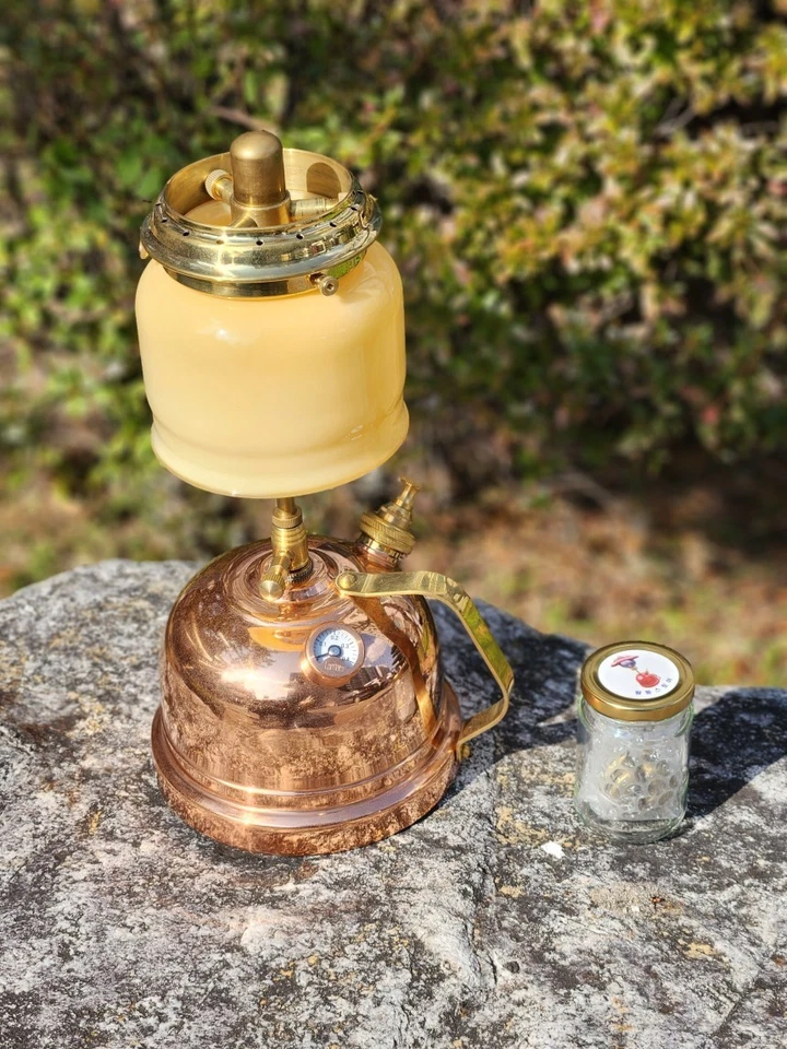 Linterna de mesa estilo Tilley lámpara de latón personalizada TL oro rosa Foto 2 de 4