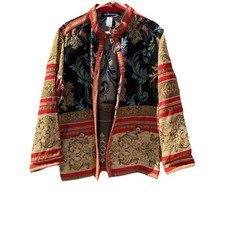 Sag Harbor Women s Tapestry Brocade Ornate Jacket Multicolor Size 18