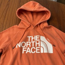 Women s Coral Orange North Face Hoodie Sweatshirt Size XS