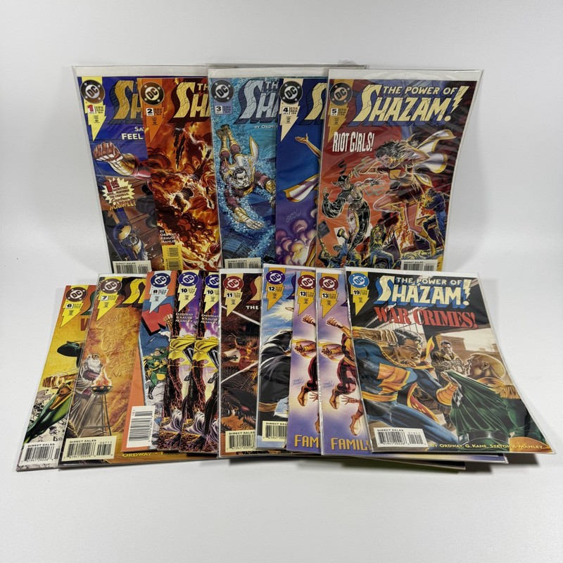 The Power Of Shazam! 15 Comic Book Lot Jerry Ordway DC Comics 1995 VG