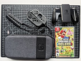 Nintendo Switch Handheld System + 256GB SD Disk & Super Mario Bros. U Deluxe