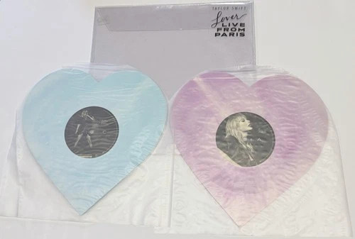 Taylor Swift - Lover Live From Paris Heart Blue & Pink Vinyl 1st pressing