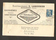 MOUCHARD (39) CAMIONS TRACTEURS REMORQUES GAZOGENES "Ets. S. LABOURIER" en 1948