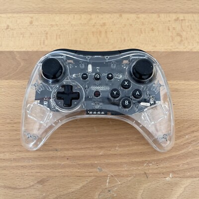 Nintendo Wii U AfterGlow PDP Pro Controller Clear Wireless