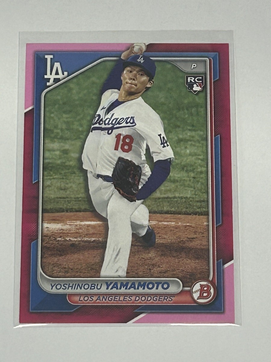 2024 Bowman - Yoshinobu Yamamoto #36 Fuchsia Border /299 (RC) for