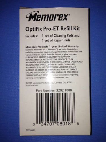 2 x Memorex Optifix Pro Refill Kit, Cleaning and Repair Pads - 2 Packages! - Picture 6 of 7
