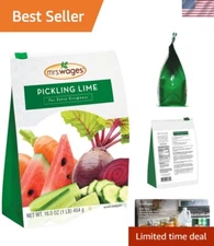 Kosher Certified Pickling Lime Made in USA - Resealable Bag for Fresh Pickling