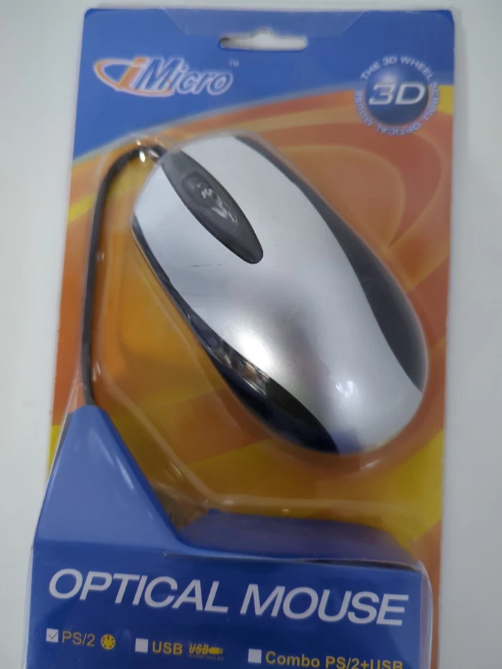 iMicro MO-67RP Wired PS2 Optical Mouse Silver/Black   - Image 4 of 4