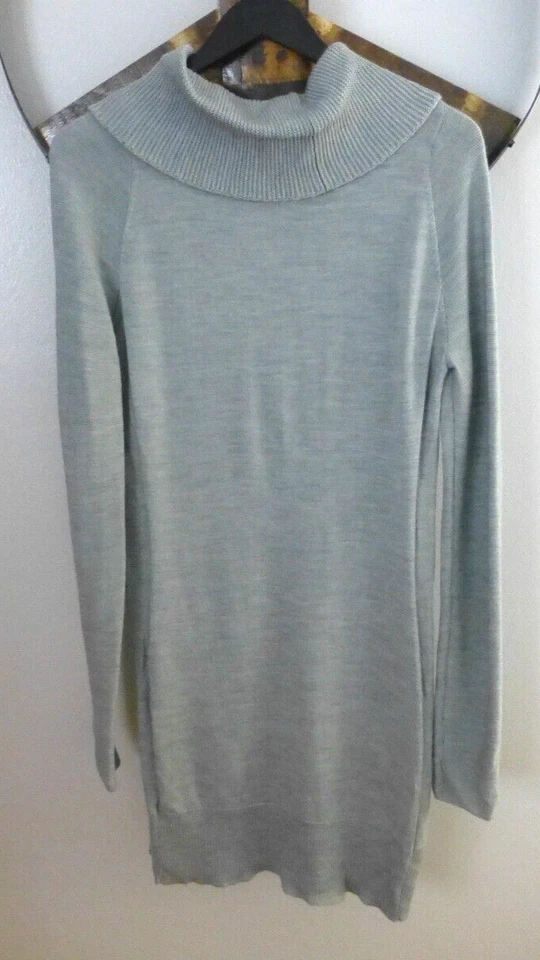 Vestido/Túnica Smartwool Cuello Capucha Talla Grande Gris Mezcla Lana Merino ¡Excelente! Foto 2 de 4