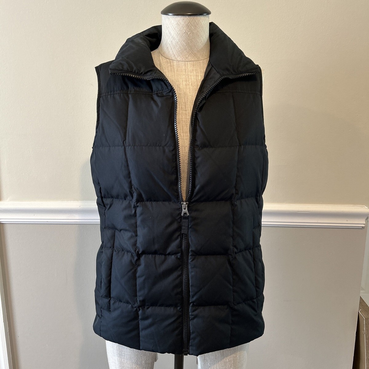 Insulated Vest Lands End Ladies Vests Lands' End Black Down