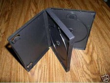 50 HIGH QUALITY 27MM MULTI-3 DVD CASES W BOOKLET CLIPS, BLACK, NO LOGO, PSD52