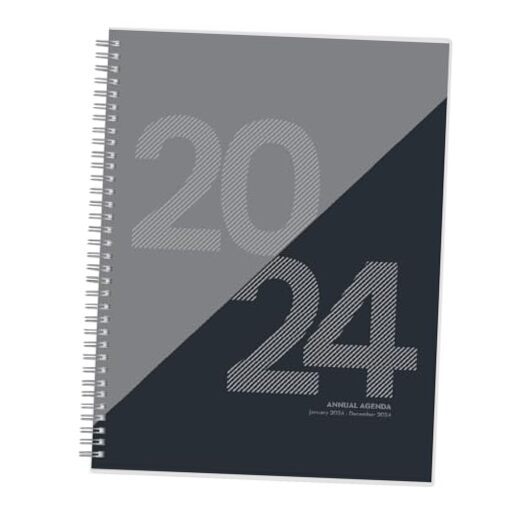 Rileys 2024 Planner - Day Planner 2024 Daily Weekly & 8.5 x 11 inches Black