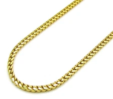 20" 1.2mm 10k Yellow SOLID Real Gold Franco Snake Box Chain Necklace 3.20gr