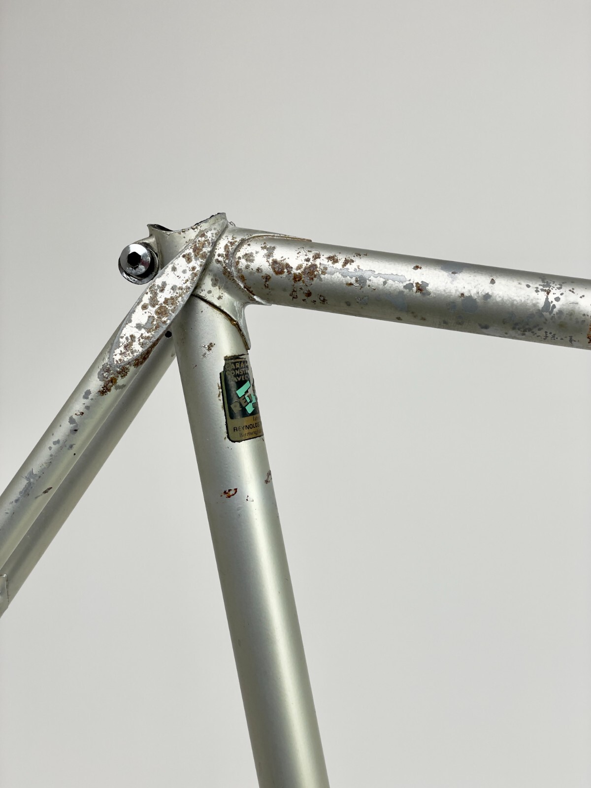 Silver Motobecane Le Champion Steel Bicycle Frameset Reynold Tubing