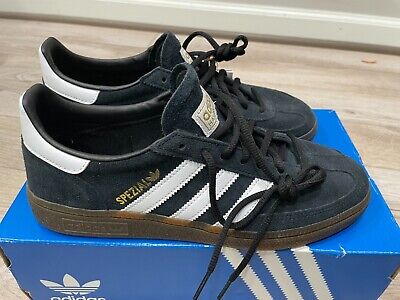 NEW Adidas Originals Handball Spezial Black White Gum Mens NEW Adidas Originals Handball Spezial Black White Gum Mens