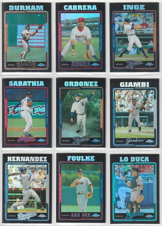 2005 TOPPS CHROME BLACK REFRACTOR /225 UPICK DONTRELLE LACKEY SHIELDS LEE - Image 3 of 4