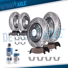 Front Rear Brake Rotors Ceramic Brake Pads for 2004-2009 2011-2017 Nissan Quest