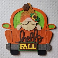 Hello Fall Gnome 2. Scrapbook, Card Making Paper Piecing