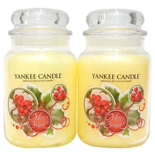 Yankee Candle Set of 2 Large Jar Candle 22oz - Merry & Bright