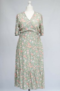 new look green wrap dress