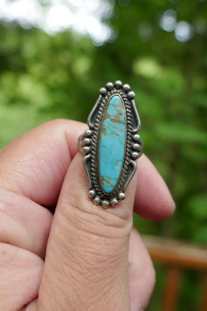 Elongated shop turquoise ring
