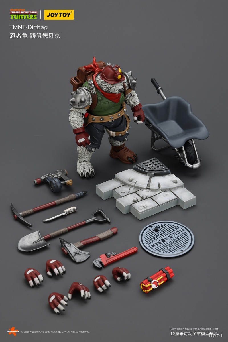 らくたろー Pre-order JOYTOY TMNT Dirtbag Groundchuck Rahzar 1/18 Model Action