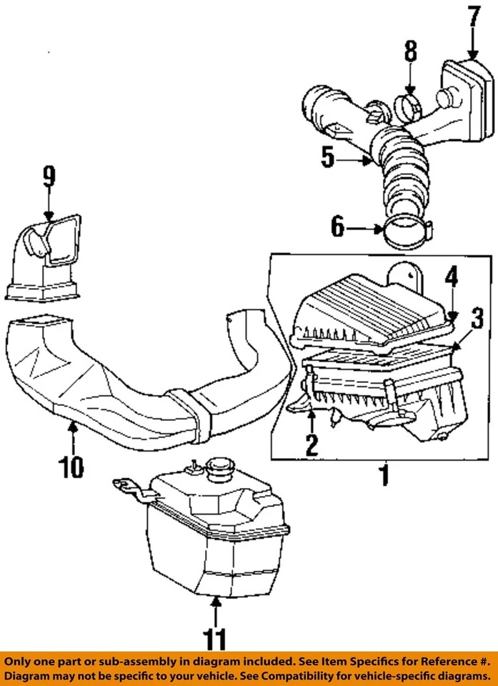 Б/у воздухоочиститель в сборе подходит: 1997 Geo Prizm класса A - Изображение 2 из 4
